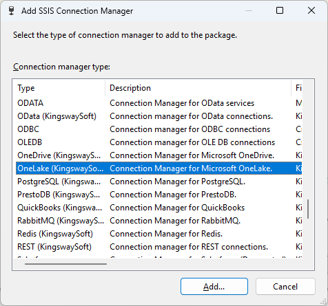 Add OneLake connection manager.png